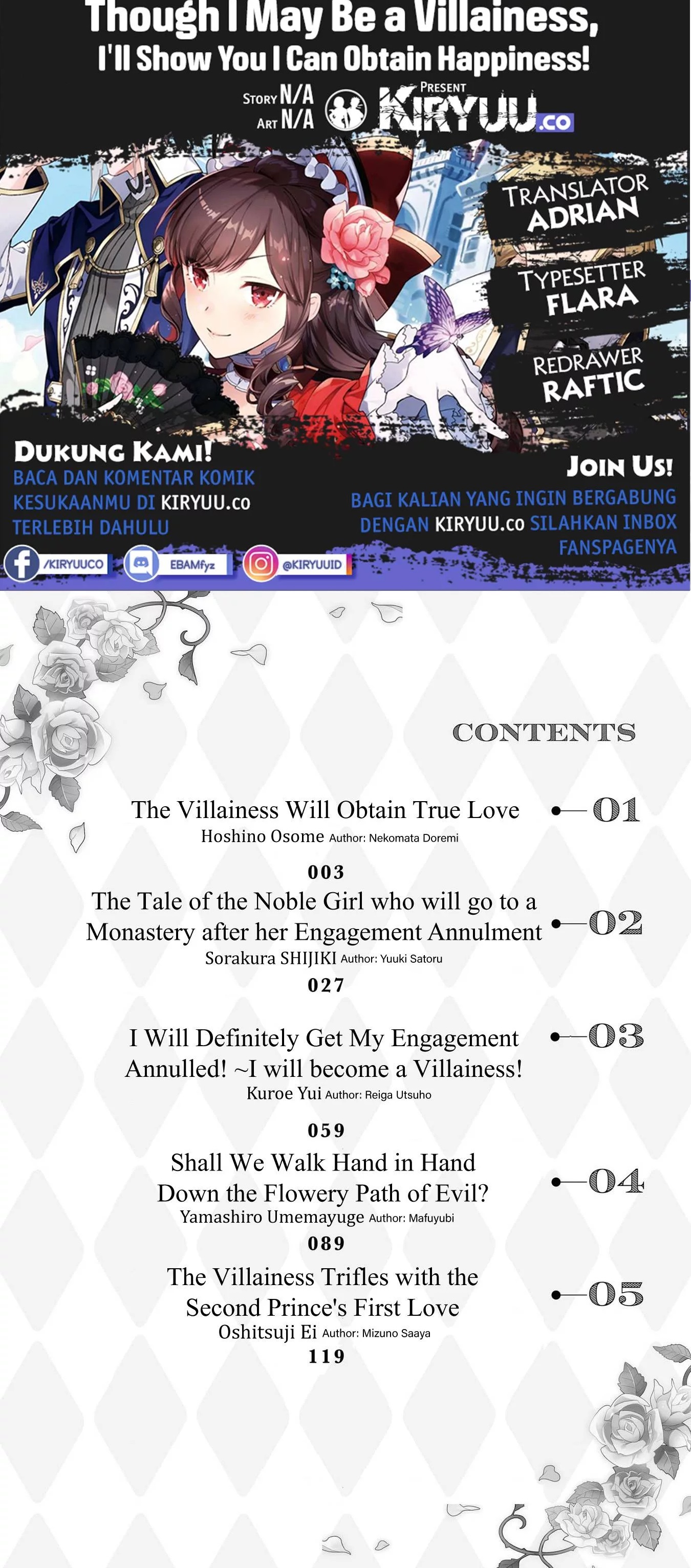 Though I May Be a Villainess, I’ll Show You I Can Obtain Happiness! Chapter 01 Gambar 1